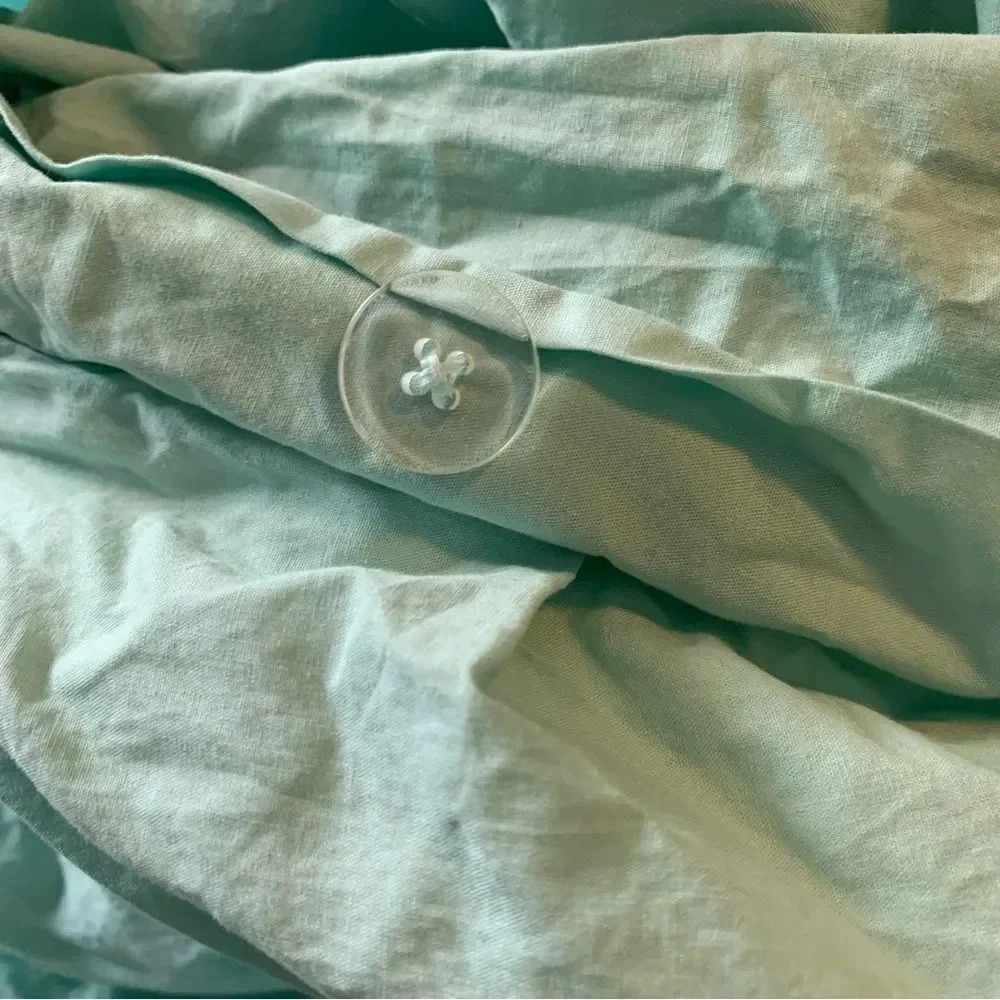 Pottery Barn Dorm Ruched Rosette Duvet Cover - Picture 6 of 7